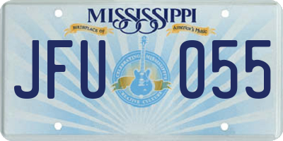 MS license plate JFU055