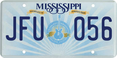 MS license plate JFU056