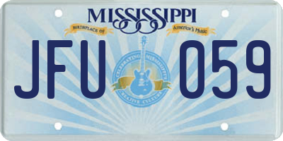 MS license plate JFU059