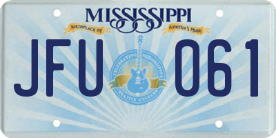 MS license plate JFU061