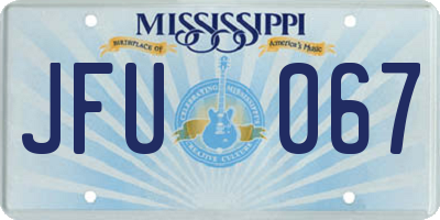 MS license plate JFU067