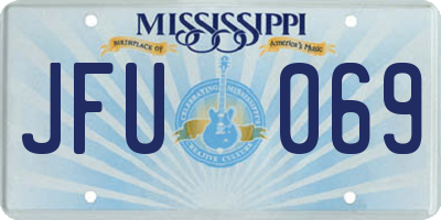 MS license plate JFU069
