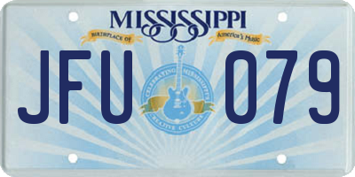 MS license plate JFU079