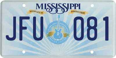 MS license plate JFU081