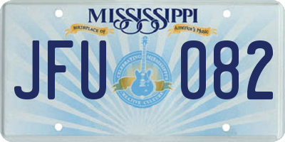 MS license plate JFU082