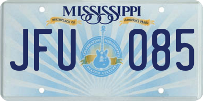 MS license plate JFU085