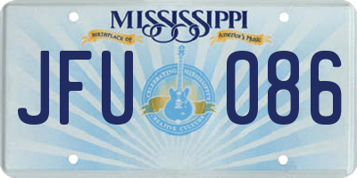 MS license plate JFU086