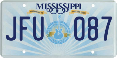 MS license plate JFU087