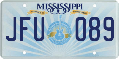 MS license plate JFU089