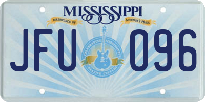 MS license plate JFU096
