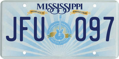MS license plate JFU097