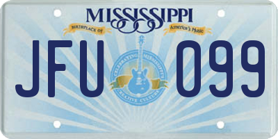 MS license plate JFU099