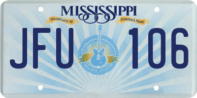 MS license plate JFU106