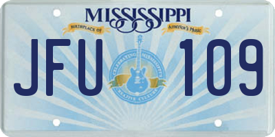 MS license plate JFU109
