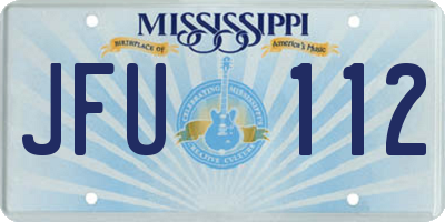 MS license plate JFU112