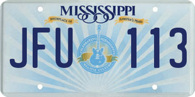 MS license plate JFU113
