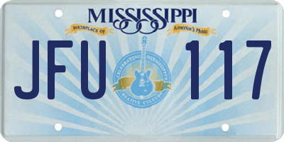 MS license plate JFU117