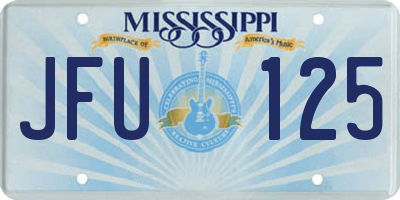 MS license plate JFU125