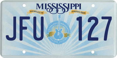 MS license plate JFU127