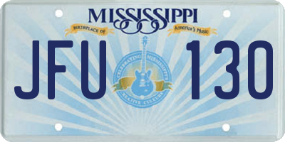 MS license plate JFU130
