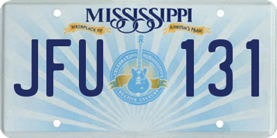 MS license plate JFU131