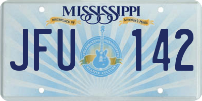 MS license plate JFU142