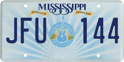 MS license plate JFU144