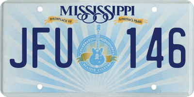 MS license plate JFU146