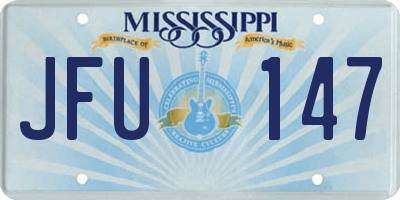 MS license plate JFU147