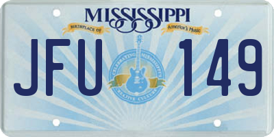 MS license plate JFU149