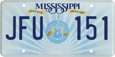 MS license plate JFU151