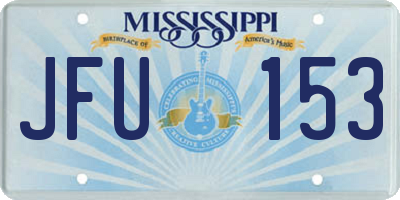 MS license plate JFU153