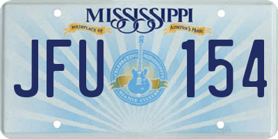 MS license plate JFU154
