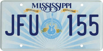 MS license plate JFU155