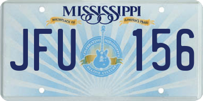 MS license plate JFU156