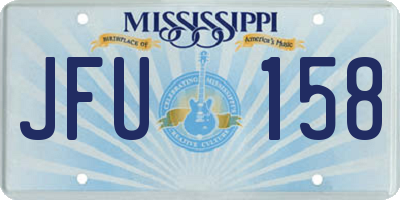 MS license plate JFU158