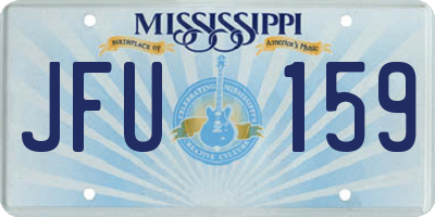 MS license plate JFU159