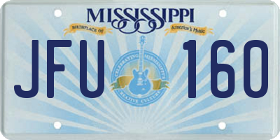 MS license plate JFU160