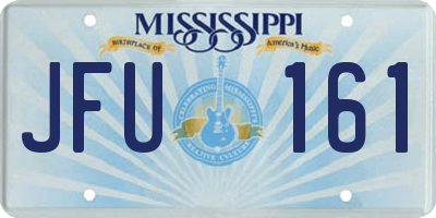 MS license plate JFU161