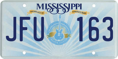 MS license plate JFU163