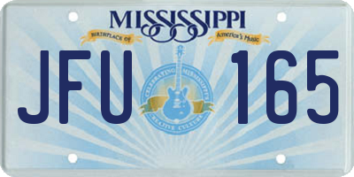 MS license plate JFU165