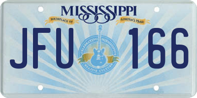 MS license plate JFU166