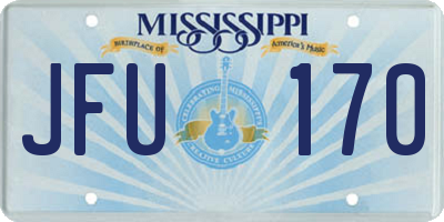 MS license plate JFU170
