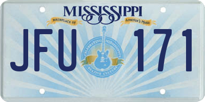 MS license plate JFU171