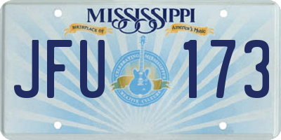 MS license plate JFU173