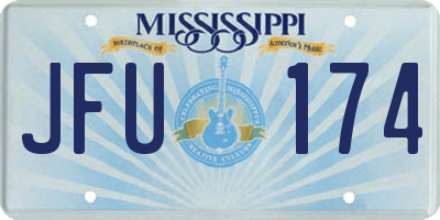 MS license plate JFU174