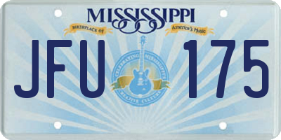 MS license plate JFU175