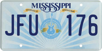 MS license plate JFU176