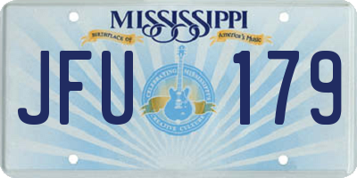 MS license plate JFU179