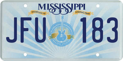 MS license plate JFU183